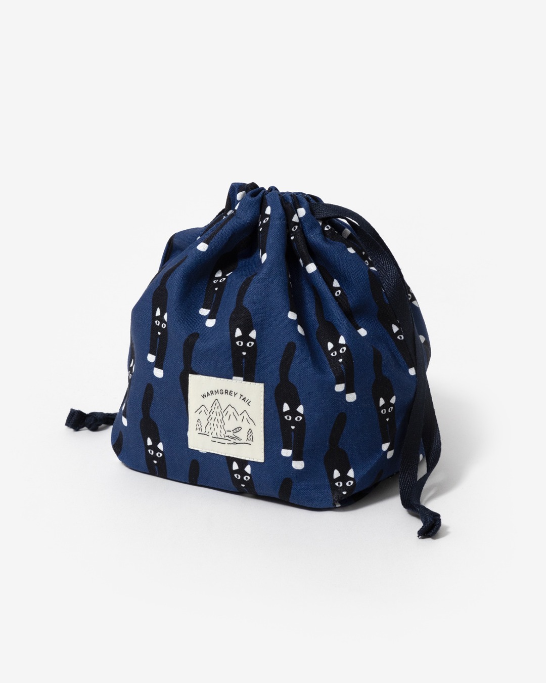 CAT COMING STRING POUCH - NAVY