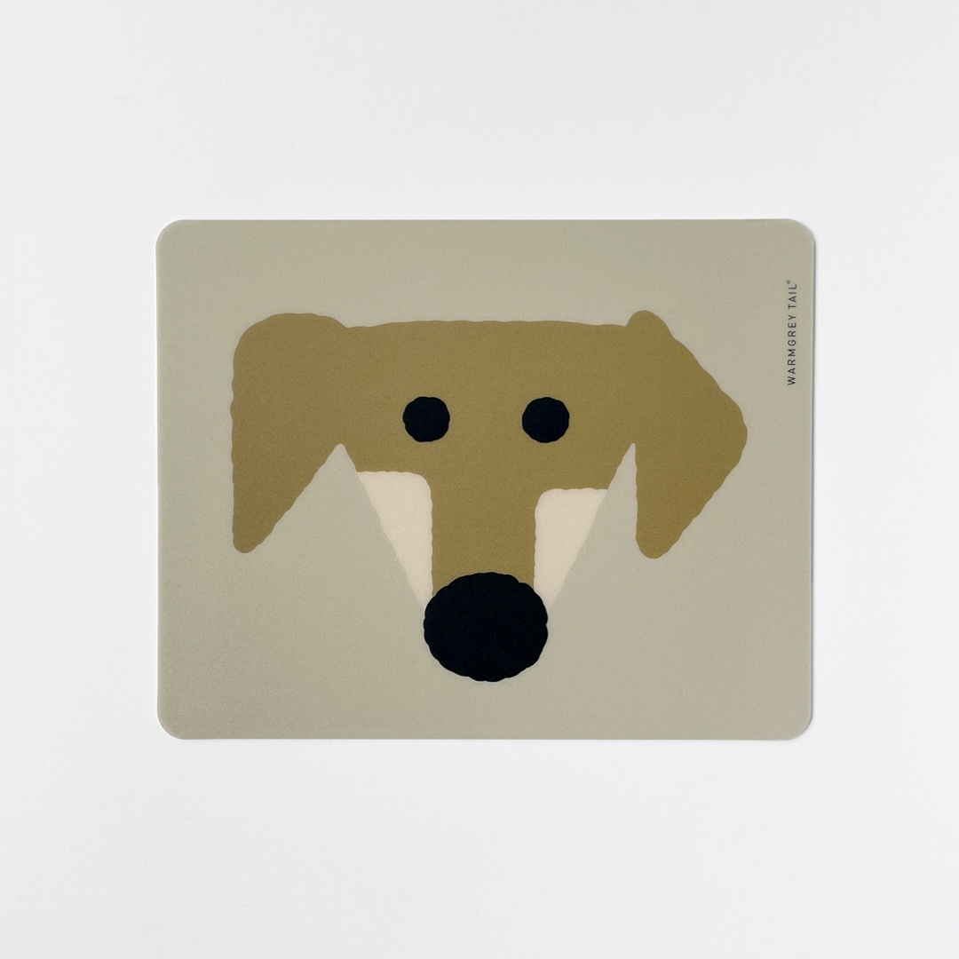 TRIANGLE DOG MOUSE PAD - BROWN