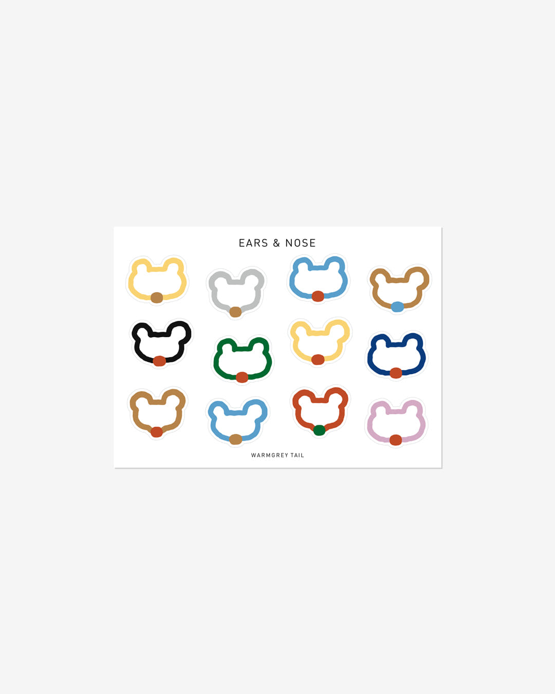 EARS &amp; NOSE 12P STICKER