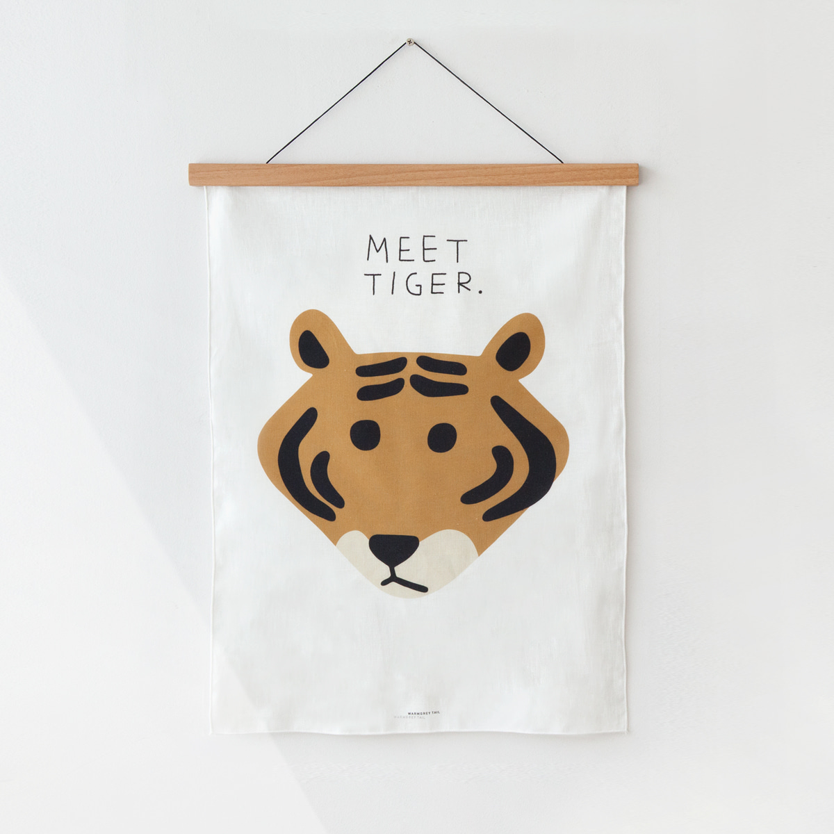 MEET TIGER SMALL FABRIC - WHITE